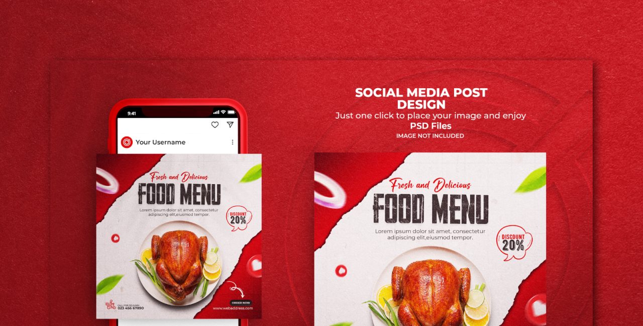 Delicious Food Menu Social Media Banner
