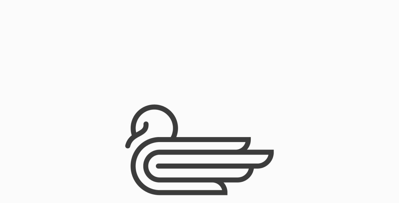 Modern duck logo, duck logo